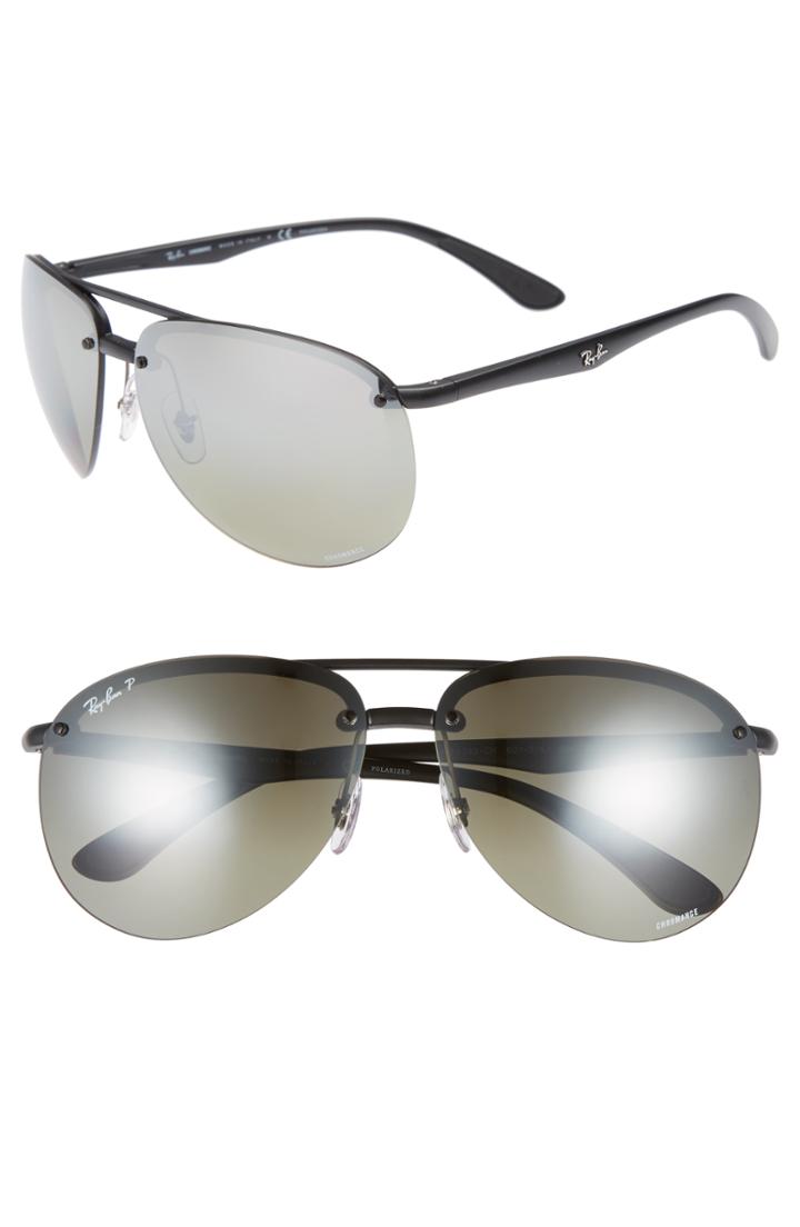 Men's Ray-ban 65mm Chromance Polarized Aviator Sunglasses -