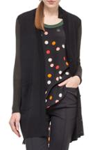 Women's Akris Punto Polka Dot Silk & Wool Cardigan