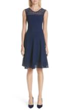 Women's Akris Punto Eyelet Fit & Flare Dress - Blue