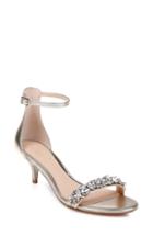 Women's Jewel Badgley Mischka Dash Embellished Halo Strap Sandal M - Metallic