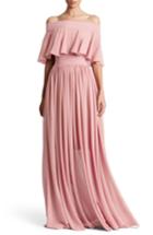 Women's Dress The Population Violet Off The Shoulder Chiffon Gown, Size - Pink