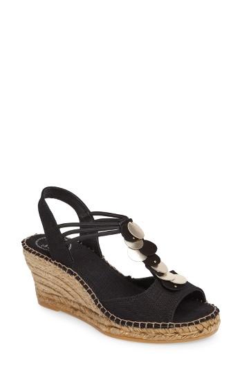 Women's Toni Pons Sitges Espadrille Sandal Eu - Black