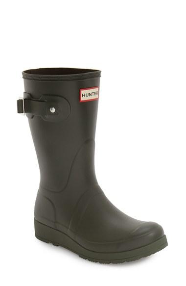 Women's Hunter 'original Short' Wedge Rain Boot M - Green