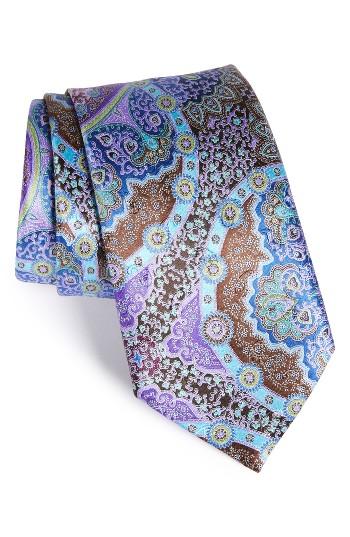 Men's Ermenegildo Zegna Quindici Paisley Silk Tie, Size - Red