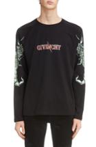 Men's Givenchy Scorpio Fire Graphic Long Sleeve T-shirt - Black