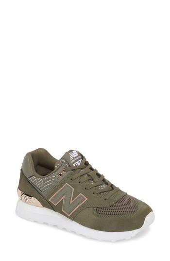 Women's New Balance 574 Beach Chambray Sneaker B - Green