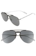Men's Dior 62mm Mirrored Aviator Sunglasses - Ruthenium