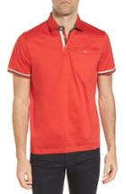 Men's Ted Baker London Puggle Trim Fit Polo (m) - Coral