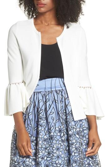 Women's Eliza J Bell Sleeve Cardigan - Ivory