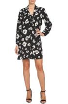 Women's Cece Floating Flower Bells Tie Neck Dress