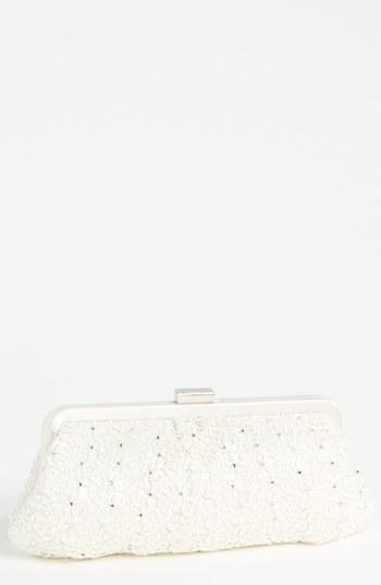 Menbur 'crochet Floral' Clutch - White