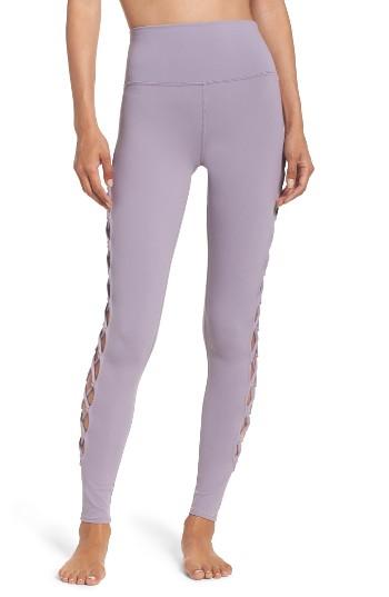 Women's Alo Interlace Leggings - Purple