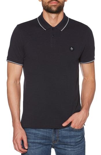 Men's Original Penguin Daddy-o Tipped Pique Polo - Blue