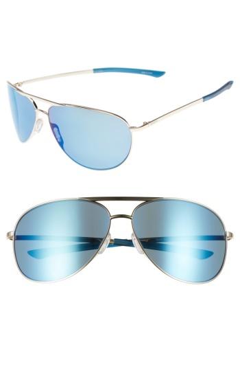 Women's Smith Serpico Slim 2.0 65mm Chromapop Polarized Aviator Sunglasses - Gold/ Brown Polar