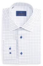 Men's David Donahue Regular Fit Dress Shirt 32/33 - Blue