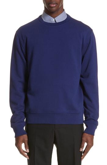 Men's Mm6 Maison Margiela Elbow Patch Sweatshirt Eu - Blue