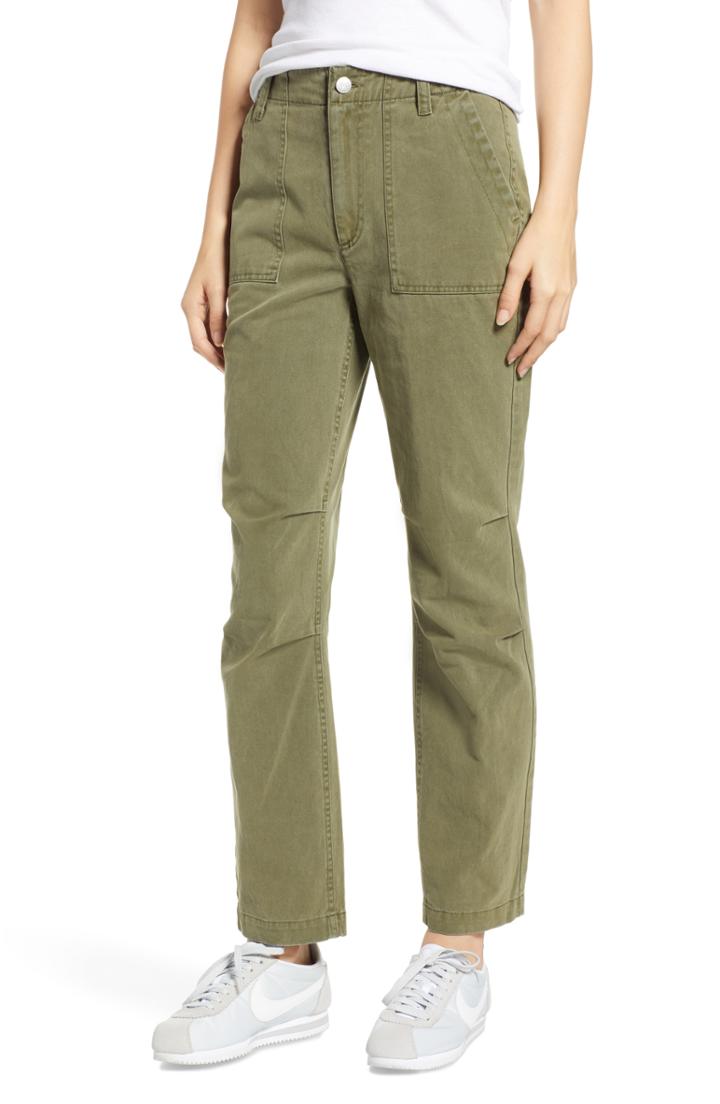 Women's Socialite Twill Utility Pants - Green
