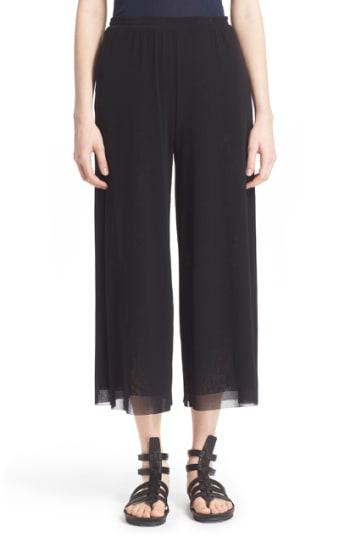 Women's Fuzzi Tulle Mesh Culotte Pants - Black