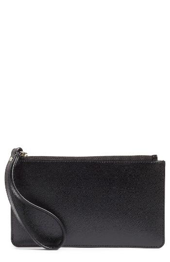 Women's Halogen Leather Wristlet - Black