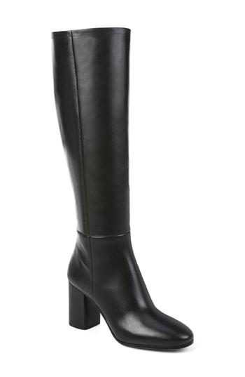 Women's Diane Von Furstenberg Reese Leather Block Heel Boot M - Black