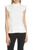 Women's Ted Baker London Ruffle Bubble Texture Top - Ivory