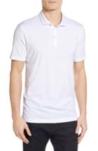 Men's Boss Press Tonal Stripe Polo, Size - White