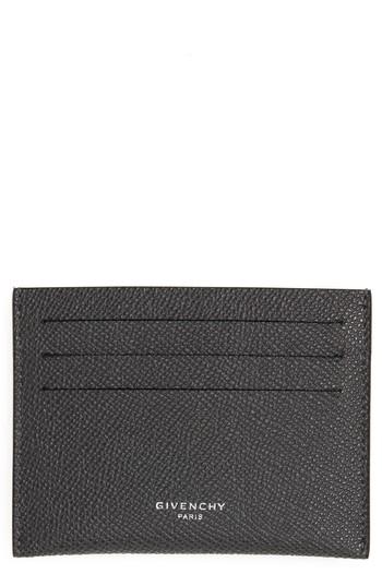 Men's Givenchy Leather Card Case - Grey