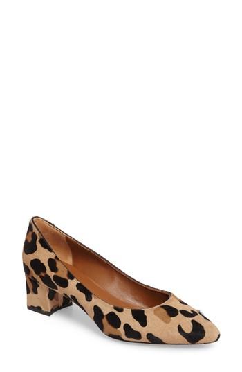 Women's Aquatalia 'pheobe' Weatherproof Genuine Calf Hair Pump .5 M - Brown