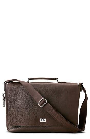 Men's Shinola Leather Messenger Bag - Brown
