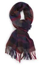 Men's Paul Smith Tartan Cashmere Scarf, Size - Purple