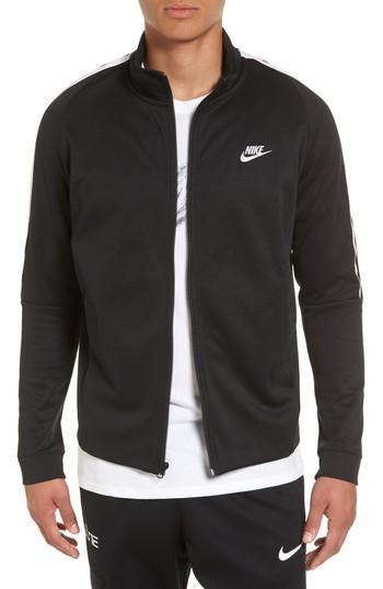 Men's Nike Sportswear Zip Track Jacket - Black