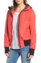 Women's Canada Goose Dore Goose Down Hooded Jacket - Red
