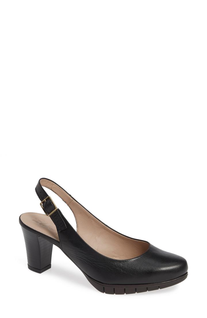 Women's Wonders Slingback Pump .5-6us / 36eu - Black