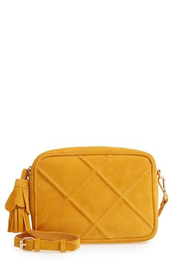 Leith Quilted Leather Crossbody Bag - Yellow