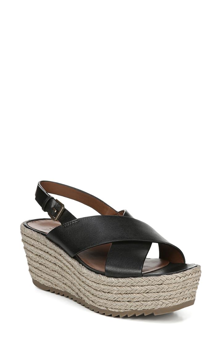 Women's Naturalizer Oak Espadrille Wedge Sandal M - Black