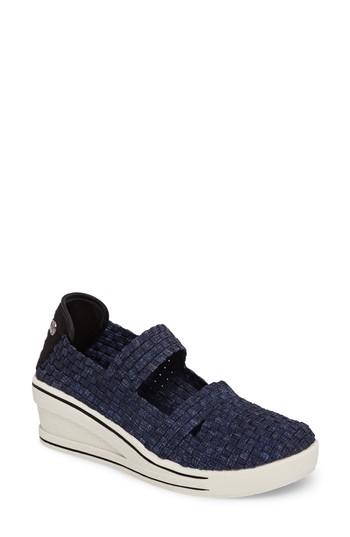 Women's Bernie Mev. Frontier Woven Mary Jane Wedge Us / 36eu - Blue