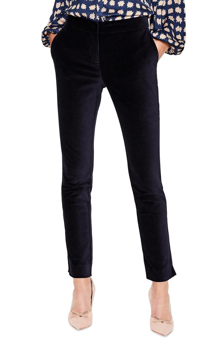 Women's Boden Slim Stretch Cotton Velvet Pants (similar To 14w-16w) - Blue