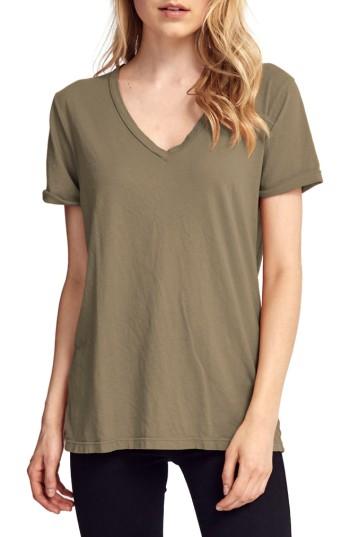 Women's Lamade Cotton V-neck Tee - Brown