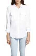 Women's Sanctuary Raw Hem Shirt - White