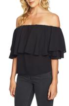 Women's 1.state Ruffle Off The Shoulder Top - Black