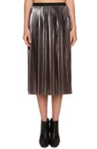 Women's Willow & Clay Pleated Metallic Skirt, Size - Metallic
