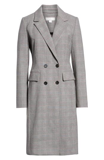 Women's Halogen Structured Plaid Coat