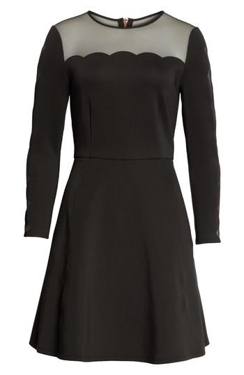 Women's Ted Baker London Kikoh Mesh Panel Skater Dress - Black
