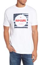 Men's Rip Curl Born In The Usa Logo Graphic T-shirt - White