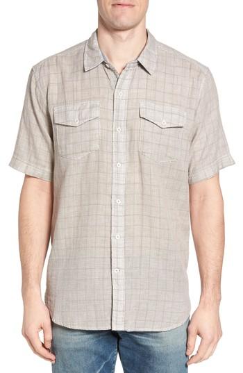 Men's True Grit Crossroads Check Sport Shirt - Brown