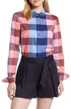 Women's 1901 Plaid Cotton Button-down Shirt - Blue