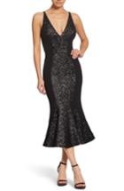 Women's Dress The Population Embellished Midi Dress, Size - Black