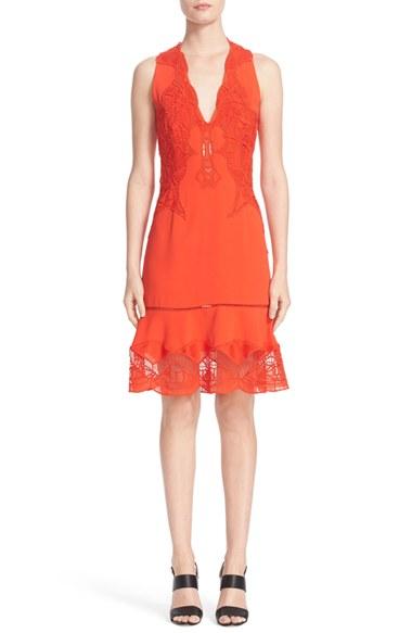 Women's Jonathan Simkhai Lace Applique Crepe Dress