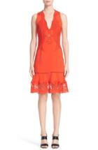 Women's Jonathan Simkhai Lace Applique Crepe Dress