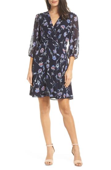 Women's 19 Cooper Floral Chiffon Dress - Blue